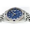 Image 5 : Rolex Mens Stainless Steel Diamond Lugs Blue Diamond & Sapphire Datejust Wristwa
