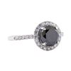 Image 1 : 2.54 ctw Black Diamond Ring - 14KT White Gold