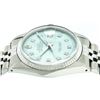 Image 9 : Rolex Mens Stainless Steel Ice Blue Diamond Datejust Wristwatch