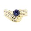 Image 2 : 1.78 ctw Blue Sapphire And Diamond Ring - 14KT Yellow Gold