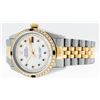Image 3 : Rolex Mens 2 Tone 14K Mother Of Pearl Diamond & Sapphire Datejust Wristwatch