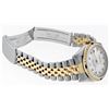 Image 7 : Rolex Mens 2 Tone 14K Mother Of Pearl Diamond & Sapphire Datejust Wristwatch