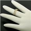 Image 8 : 14kt Yellow Gold 1.00 ctw Baguette Diamond Channel Domed Wedding Band Ring