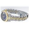 Image 8 : Rolex Ladies 2 Tone Yellow Gold Blue Vignette Diamond 26MM Datejust Wristwatch