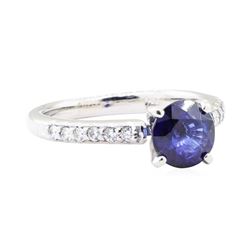 2.01 ctw Sapphire and Diamond Ring - 14KT White Gold