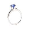 Image 4 : 2.01 ctw Sapphire and Diamond Ring - 14KT White Gold