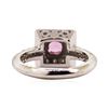 Image 3 : 0.79 ctw Pink Sapphire and Diamond Ring - 14KT White Gold
