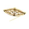 Image 3 : 0.20 ctw Diamond Hand Made Vintage Brooch - 14KT Yellow and White Gold