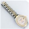 Image 6 : Rolex Ladies 2 Tone Yellow Gold 18K Gold Bezel Pink MOP Baguette Diamond Datejus