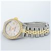 Image 7 : Rolex Ladies 2 Tone Yellow Gold 18K Gold Bezel Pink MOP Baguette Diamond Datejus