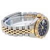 Image 5 : Rolex Ladies 2 Tone Yellow Gold Black Index & Pyramid Diamond Datejust Wriswatch