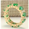 Image 3 : 5.71 CTW Natural Emerald And Diamond Ring In 14K Yellow Gold