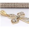 Image 4 : 0.70 CTW Natural Diamond Pendant In 14k Solid Yellow Gold