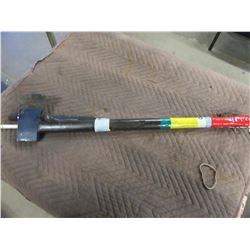 2 FLY ROD HANDLES & 1 AXE