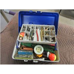 FISHING TACKLE BOX WITH CONTENTS