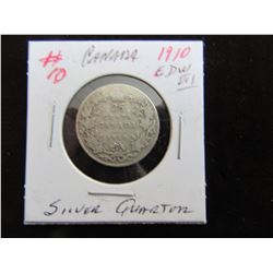 1910 CANADA KING EDWARD VII SILVER QUARTER