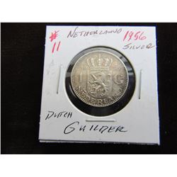 1956 NETHERLAND SILVER DUTCH GUILDER