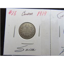 1919 & 1933 CANADA KING GEORGE V SILVER DIMES