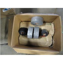 BOX WITH ASSORTED ROLLS OF INTERFACING