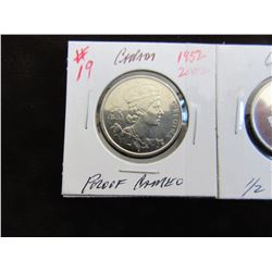 1952 - 2002 SET OF CANADA PROOF HALF DOLLARS