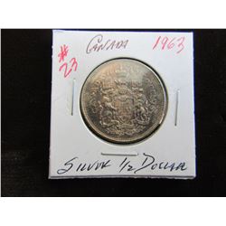 1963 CANADA SILVER HALF DOLLAR