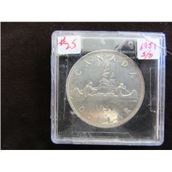1951 CANADA KING GEORGE VI SILVER DOLLAR