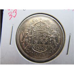 1957 CANADA SILVER HALF DOLLAR