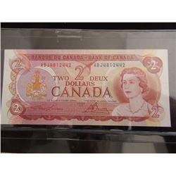 1974 UNCIRCULATED LAST OF CANADA MULTI COLORED $2 BILLS