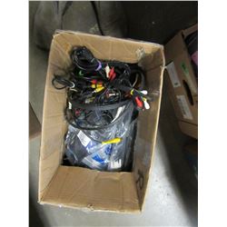 BOX WITH STEREO & COMPUTER CABLES