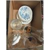 Image 1 : BOX WITH PLATES, SAUCERS, TALL GLASSES, ETC