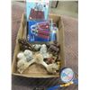 Image 1 : BOX WITH ORNAMENTS, EXERCISERS, ETC