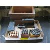 Image 1 : BOX WITH ASSORTED PUNCHES, MAGNETS ETC.