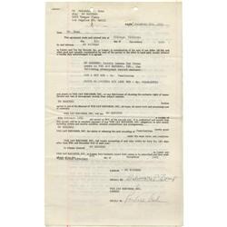 Sonny Bono Signed Contract 