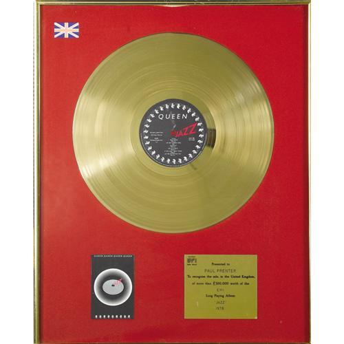 Queen "Jazz" BPI Gold Album Award