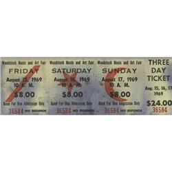Three-Day Woodstock Festival Ticket 
