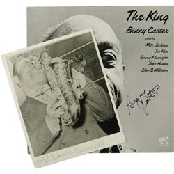 Benny Carter Signed Record and Photo Group 