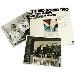 Red Norvo and Tal Farlow Signed Record and Photo 