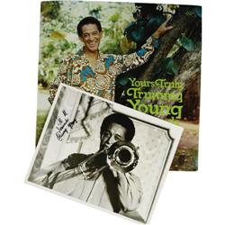 Trummy Young Signed Record and Photo Group. Trom 