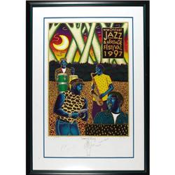 Signed 1997 New Orleans Jazz Festival Poster 