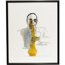 Charlie Parker Watercolor Portrait 