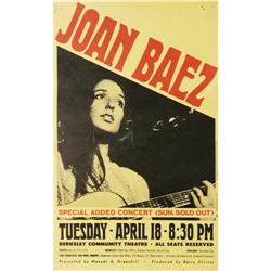 Joan Baez Berkeley Concert Poster 