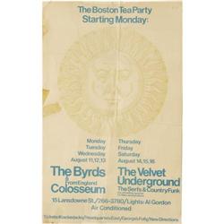 Byrds/Velvet Underground Boston Tea Party Poster 
