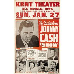 Johnny Cash Roadshow Concert Poster (1963) The l 