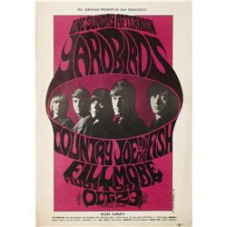 Yardbirds/Country Joe & the Fish Fillmore Poster 
