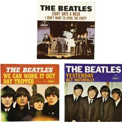 Beatles Picture Sleeve Group of 3 (Capitol, 1965 