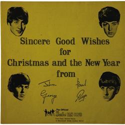 Beatles Fan Club Christmas Flexi With Picture Sl 