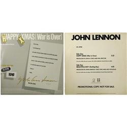 John Lennon "Happy Xmas (War Is Over)" Promo Gro 