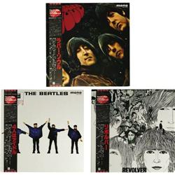 Beatles Red Vinyl LP Group of 3 (Japan, 1 
