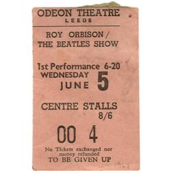 Roy Orbison/Beatles Concert Ticket 
