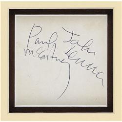 John Lennon and Paul McCartney Autographs 
